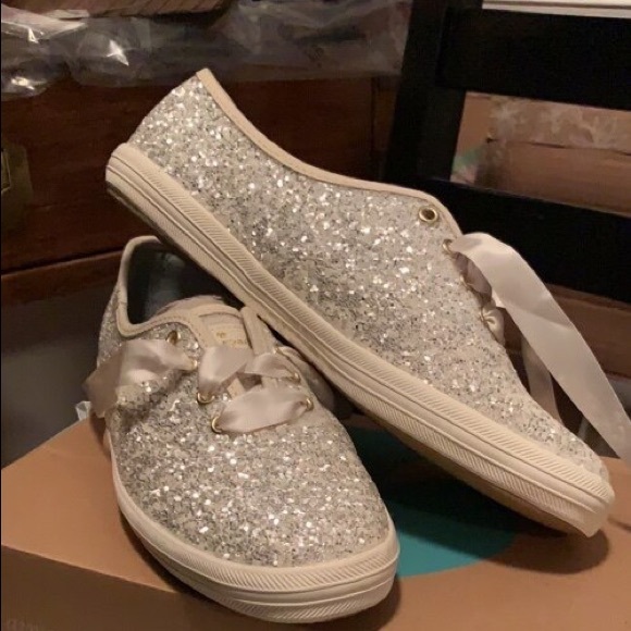 silver wedding sneakers